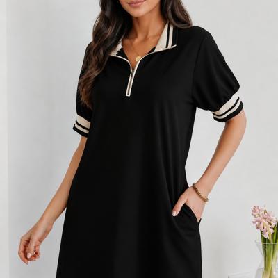 Midnight Match Point Zip Dress