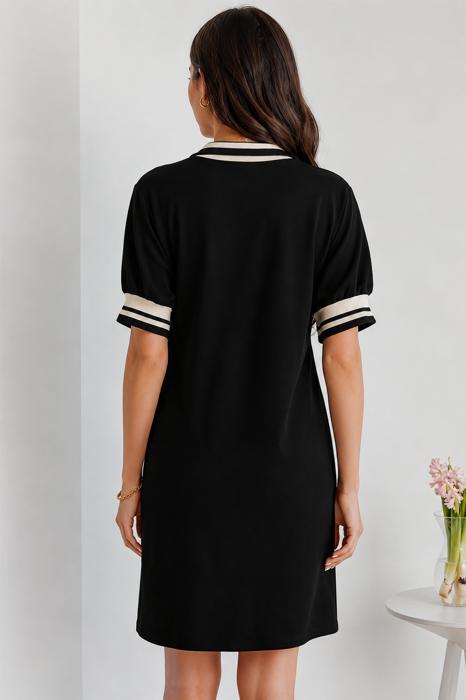 Midnight Match Point Zip Dress