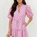  Pink Lemonade Polka Dot Babydoll Dress