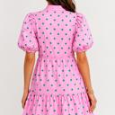  Pink Lemonade Polka Dot Babydoll Dress