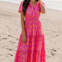  Pink Lemonade Polka Dot Midi Dress