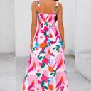  Pink Paradise Bloom Smocked Maxi Dress