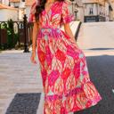  Santorini Sunset Paisley Maxi Dress
