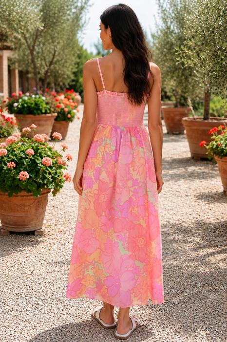 Peaches & Petals Maxi Dress