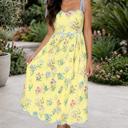  Buttercup Meadow Scallop Midi Dress