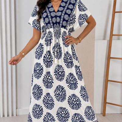 Santorini Seashell Breeze Maxi Dress