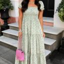  Sweet Meadow Blossom Smocked Maxi Dress
