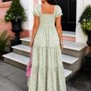  Sweet Meadow Blossom Smocked Maxi Dress