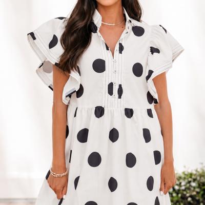 Midnight Dot Charm Mini Dress