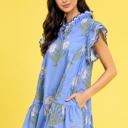  Bluebell Scallop Breeze Mini Dress