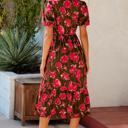  Olive Blossom Charm Midi Dress