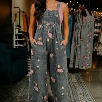 Rosewood Garden Denim Jumpsuit