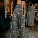  Rosewood Garden Denim Jumpsuit
