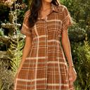  Maple Grove Plaid Shirt Dress