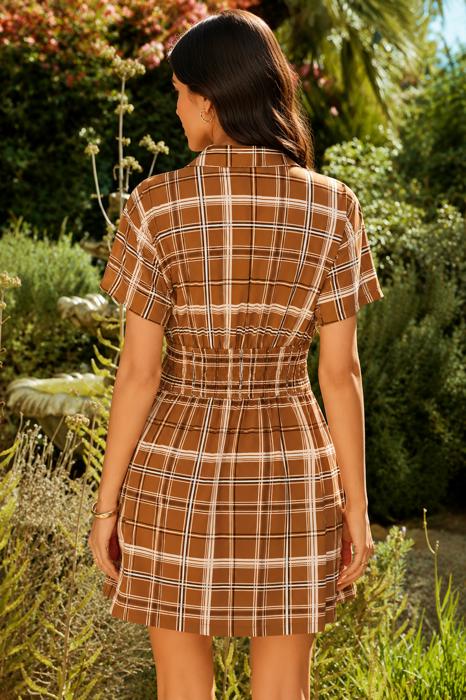 Maple Grove Plaid Shirt Dress