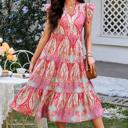  Sunset Paisley Breeze Midi Dress