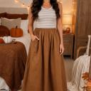  Harvest Haven Mixed Media Maxi Dress
