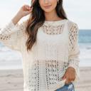  Dreamy Lattice Open-Knit Sweater