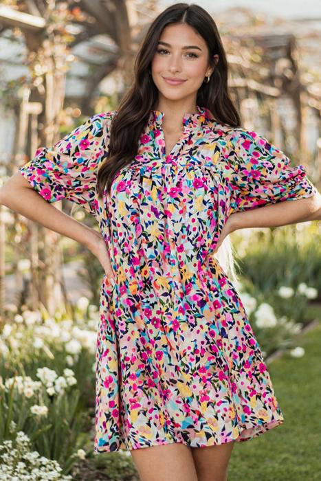 Confetti Bloom Babydoll Dress