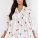  Cherry Whisper Babydoll Blouse