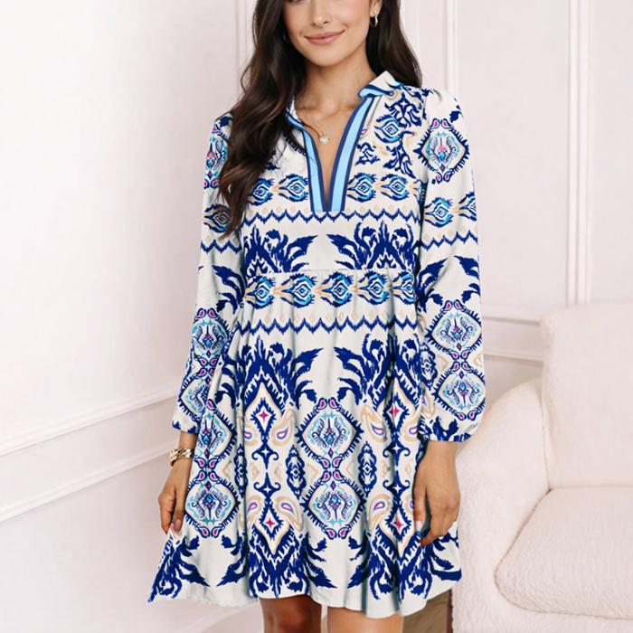 Mediterranean Breeze Boho Dress