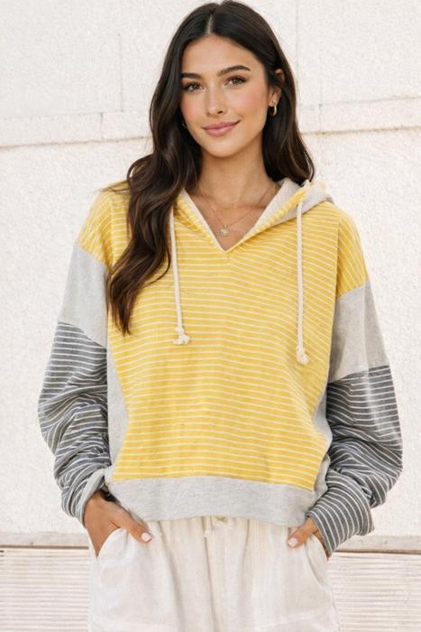 Sunny Stripe Colorblock Hoodie