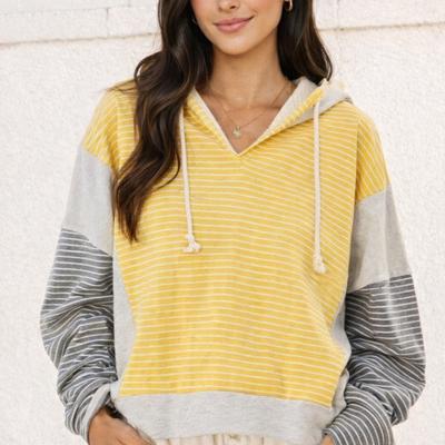 Sunny Stripe Colorblock Hoodie