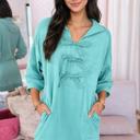  Aqua Bow Sailor Shift Dress