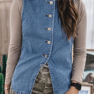 Indigo Heritage Snap Vest