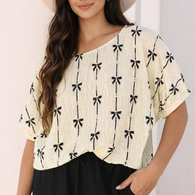 Bow Bliss Crinkle Top