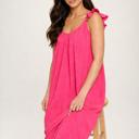  Rosé Flutter Flow Midi Dress