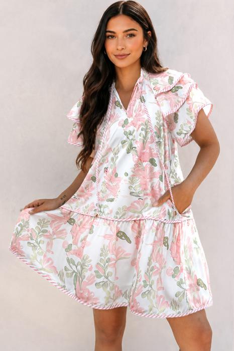 Blush Garden Whisper Ruffle Dress