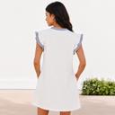  Seaside Charm Ruffle Shift Dress