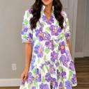  Lavender Muse Floral Babydoll Dress