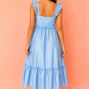  Bluebell Breeze Ruffle Midi Dress