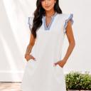  Seaside Charm Ruffle Shift Dress