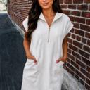  Aspen Luxe Textured Zip Pocket Dress