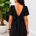  Midnight Bow Affair Mini Dress