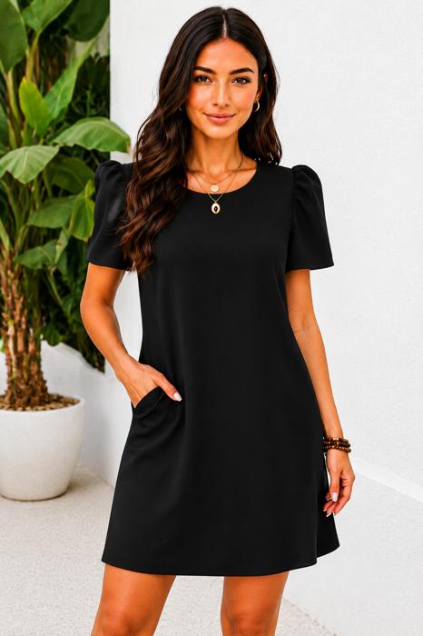 Midnight Bow Affair Mini Dress
