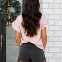  Blush Sweetheart Ruffle Knit Top