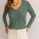  Forestline V-Neck Stripe Top