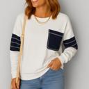  Coastal Stripe Pocket Sweatshirt