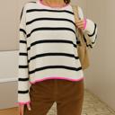  Pop Stripe Contrast Sweater