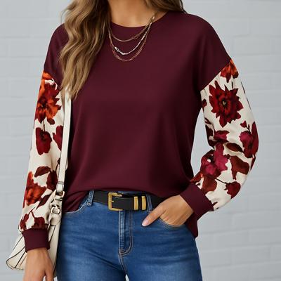 Autumn Muse Floral Sleeve Top