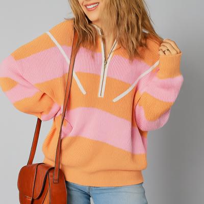 Citrus Glow Quarter-Zip Sweater