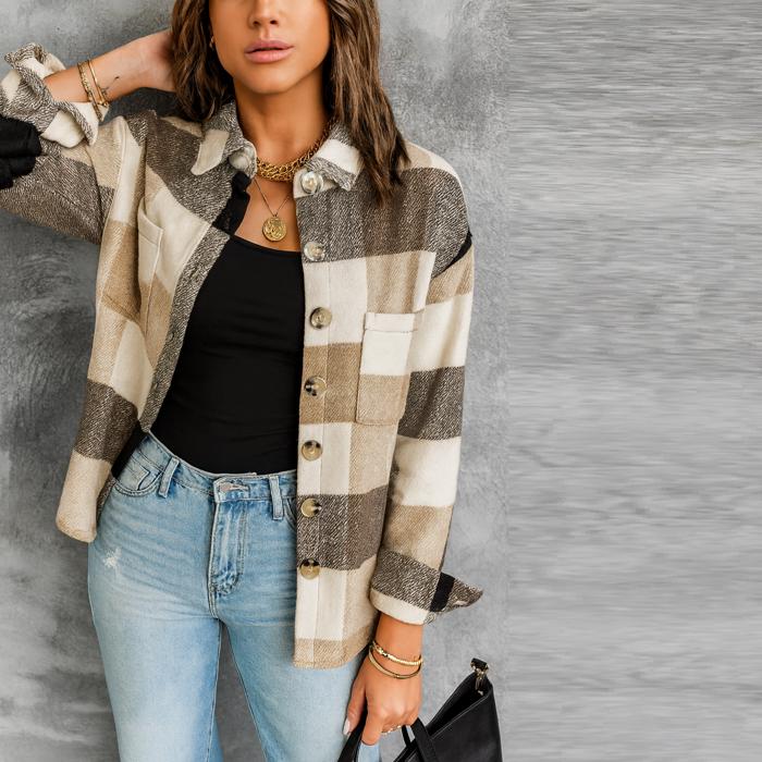 Mocha Patchwork Shacket