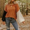  Autumn Ember Colorblock Sweater