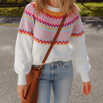 Frosted Horizon Fair Isle Sweater
