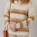  Caramel Drift Striped Sweater