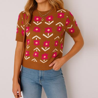 Retro Bloom Knit Top